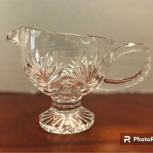 Vintages Pedestal Gravy Boat. Crystal Fifth Avenue made in Poland